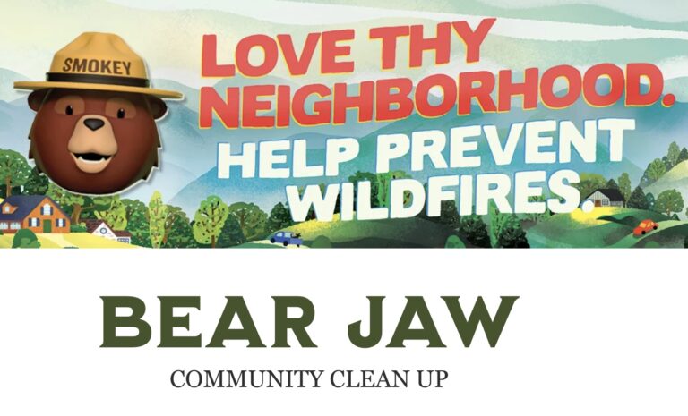 BEAR JAW CLEANUP: MONDAY, APRIL 29 