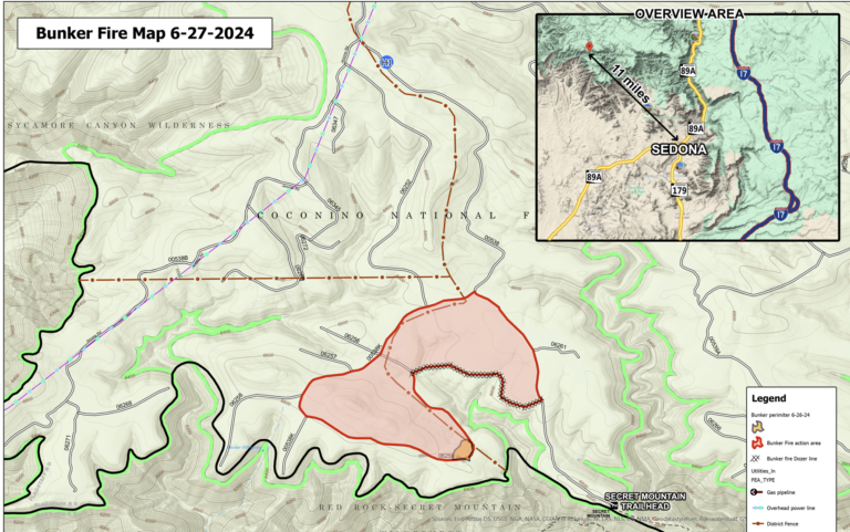 Coconino National Forest Crews Start Controlled Burns On Lightning-Caused Fire Near Bunker